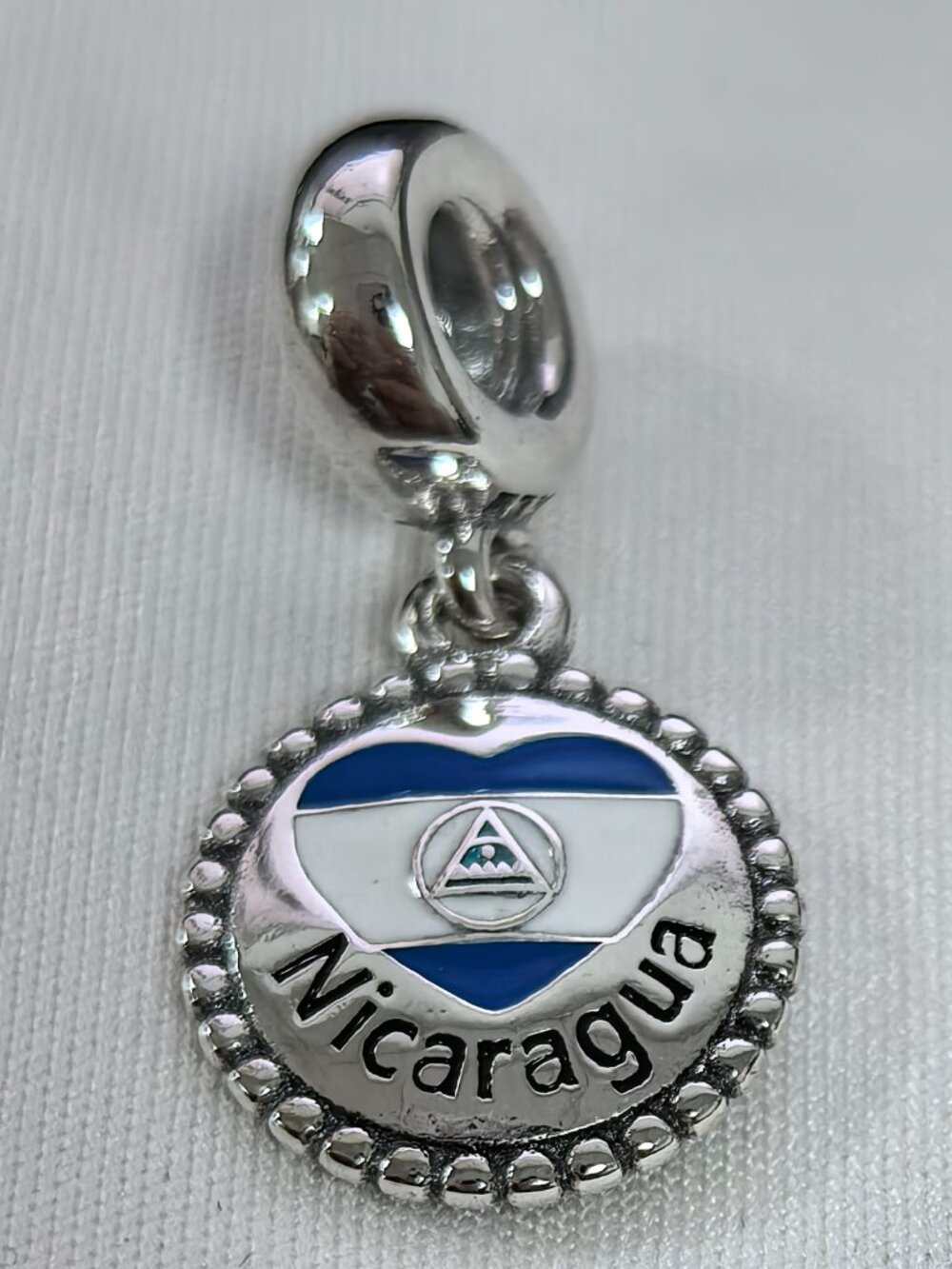 Pandora Nicaragua Exclusive Dangle Charm Pendant, S925 Silver Jewelry